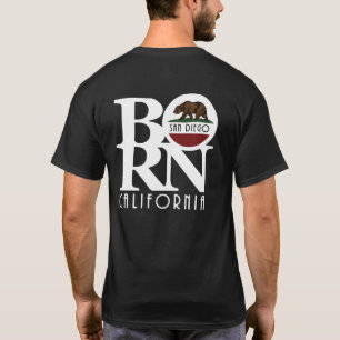 GEBOREN San Diego CA (Rückseite) T-Shirt