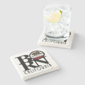 GEBOREN San Francisco Steinuntersetzer (Seitenansicht)