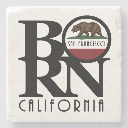 GEBOREN San Francisco Steinuntersetzer (Vorderseite)