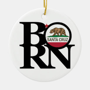 GEBOREN Santa Cruz Keramik Ornament