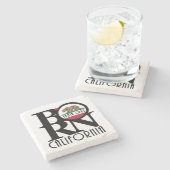 GEBOREN Santa Cruz Steinuntersetzer (Seitenansicht)