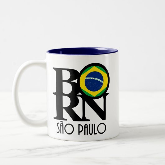 GEBOREN São Paulo 11oz Zweifarbige Tasse (Links)