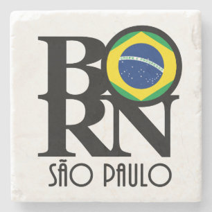 GEBOREN Sao Paulo Brasilien Steinuntersetzer