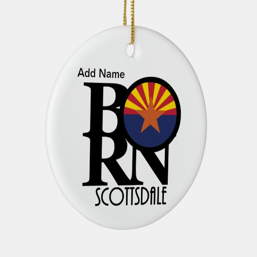 GEBOREN Scottsdale Arizona Keramik Ornament (Rechts)