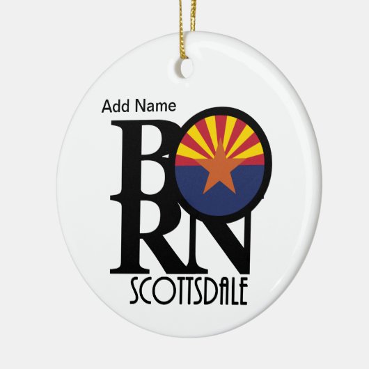GEBOREN Scottsdale Arizona Keramik Ornament (Links)