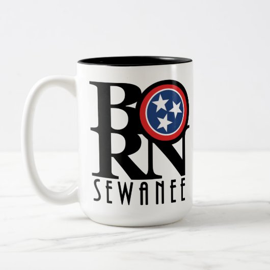 GEBOREN Sewanee Tennessee 15oz Zweifarbige Tasse (Links)