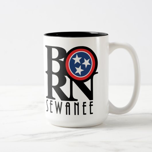 GEBOREN Sewanee Tennessee 15oz Zweifarbige Tasse (Rechts)