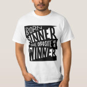 Geboren Sinner Schwarz/Weiß Hip Hop T-Shirt (Vorderseite)