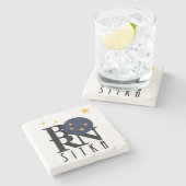 GEBOREN Sitka Alaska Steinuntersetzer (Seitenansicht)