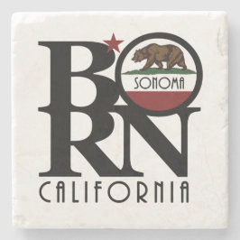 GEBOREN Sonoma California Steinuntersetzer