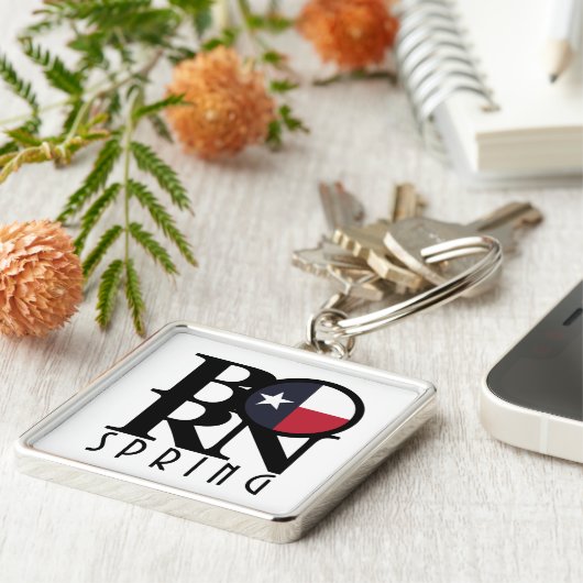 GEBOREN Spring Texas Schlüsselanhänger (Seite)