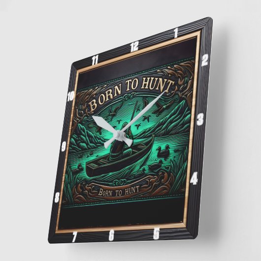 Geboren, Stillgewässer zu jagen, noch jagen Quadratische Wanduhr