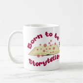 Geboren, Storyteller Writer Fun Book Design zu sei Kaffeetasse (Links)