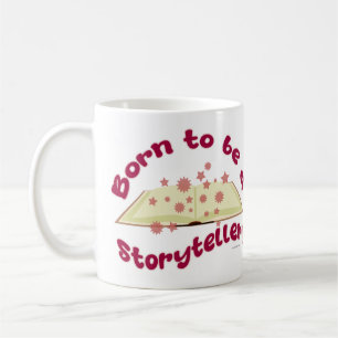 Geboren, Storyteller Writer Fun Book Design zu sei Kaffeetasse