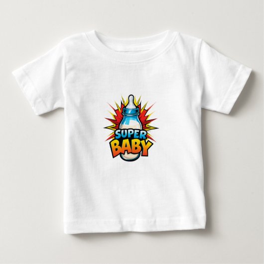 Geboren, Super zu sein Baby T-shirt (Vorderseite)