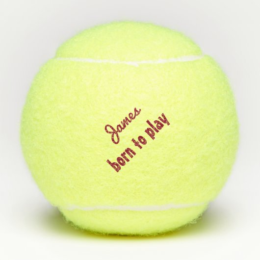 Geboren Tennisball (Penn)-Zitat personalisieren Tennisbälle (Vorderseite)