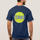 geboren Tennisspielen T-Shirt (Rückseite)