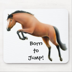 Geboren, Thoroughbred-Pferd Mousepad zu springen