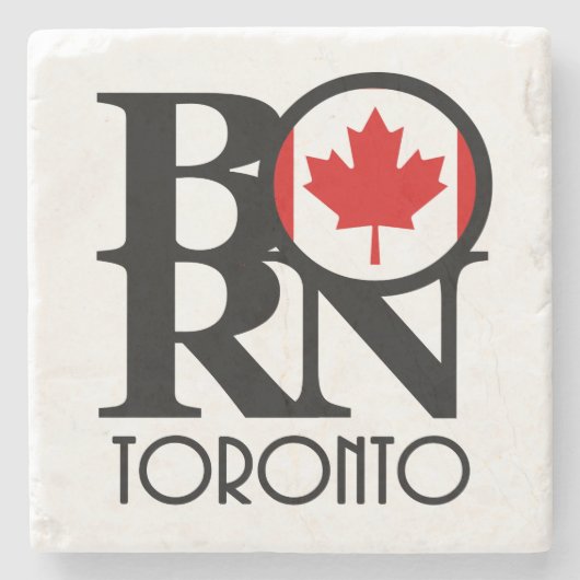 GEBOREN Toronto Kanada Steinuntersetzer (Vorderseite)