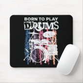 Geboren, Trommeln zu spielen, Rock Music Band Drum Mousepad (Mit Mouse)
