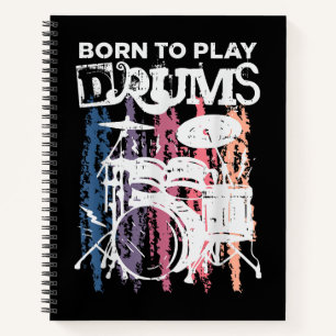 Geboren, Trommeln zu spielen, Rock Music Band Drum Notizblock