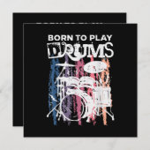 Geboren, Trommeln zu spielen, Rock Music Band Drum Save The Date (Vorne/Hinten)