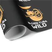 Geboren Tuba Wild Funny Music Pub Dark BG Geschenkpapier (Rolleneckpunkt)