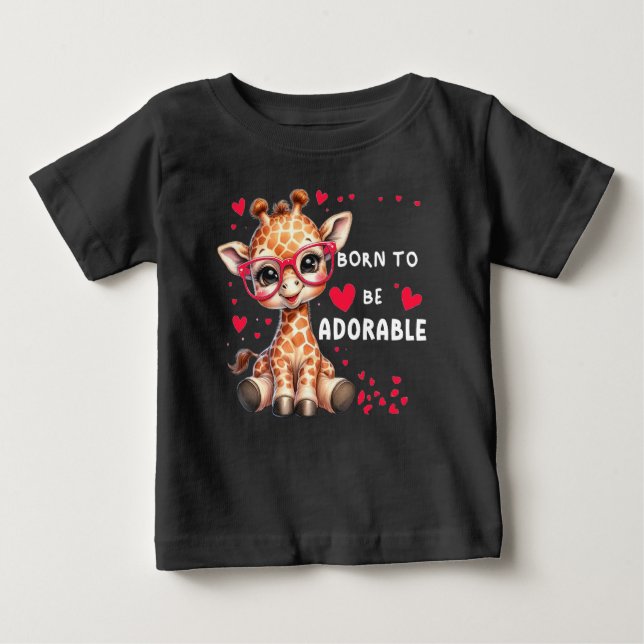 Geboren, um Adorable Baby Tshirt zu sein (Vorderseite)
