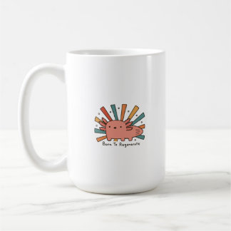 Geboren um Axolotl Retro-Sonnenuntergang lustig zu Kaffeetasse