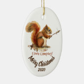 GEBOREN, um CAMPING Spaß Eichhörnchen Liebe Campin Keramikornament (Rechts)