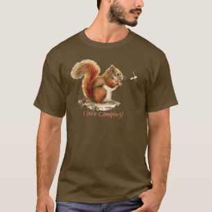 GEBOREN, um CAMPING Spaß Eichhörnchen Süße Tier Zi T-Shirt