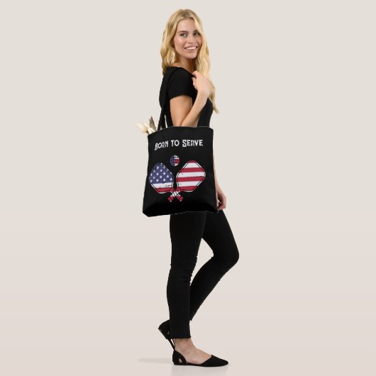 Geboren, um das Pickleball der amerikanischen Flag Tasche (Am Model)