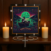 Geboren, um die Feindschaft des Jägers zu verfolge Quadratische Wanduhr