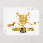 Geboren, um die Trophäe-Postkarte zu gewinnen Postkarte (Vorne/Hinten)