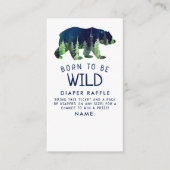 Geboren, um ein wildes Baby-Dusche-Windeln-Raffle Begleitkarte (Vorderseite)