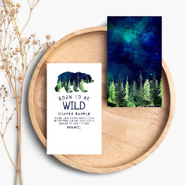 Geboren, um ein wildes Baby-Dusche-Windeln-Raffle Begleitkarte