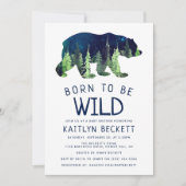 Geboren, um eine wilde Babydusche zu sein Einladung (Vorderseite)
