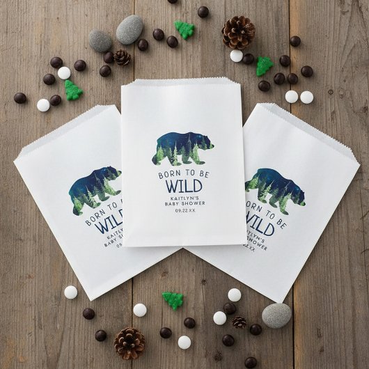 Geboren, um eine wilde Babydusche zu sein Geschenktütchen