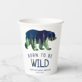 Geboren, um eine wilde Babydusche zu sein Pappbecher (Vorderseite)