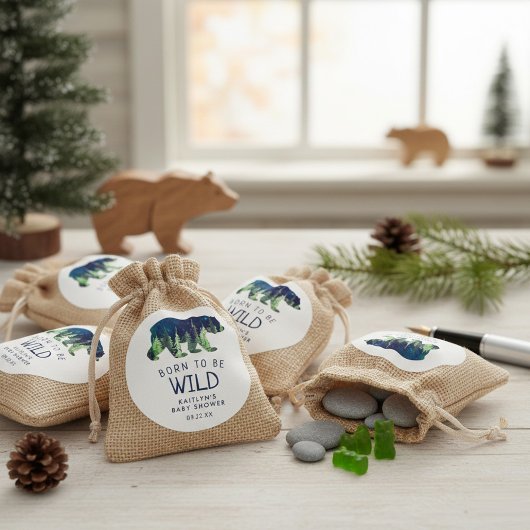 Geboren, um eine wilde Babydusche zu sein Runder Aufkleber