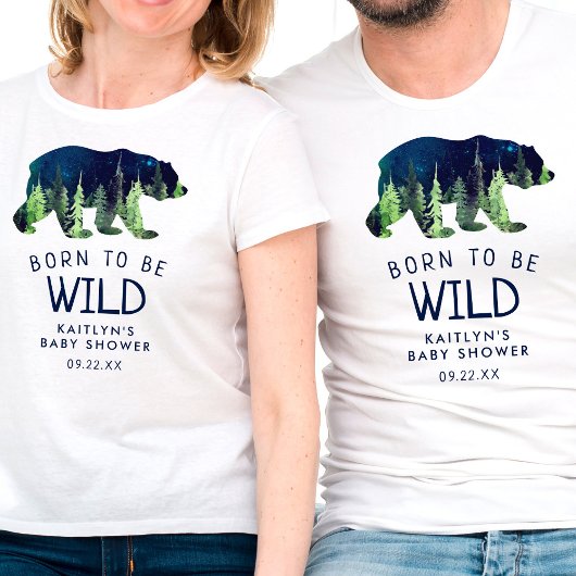Geboren, um eine wilde Babydusche zu sein T-Shirt