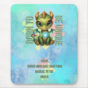 Geboren, um einzigartig zu sein, süßer Drache, Aut Mousepad
