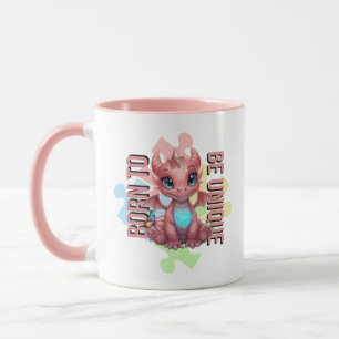 Geboren um einzigartig zu sein Süßer rosa Drache – Tasse
