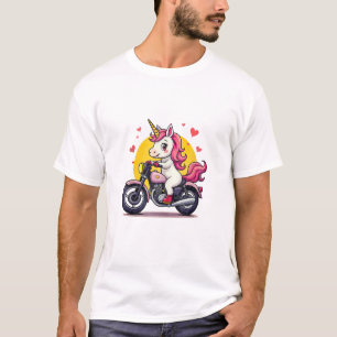 Geboren um Fahrrad-Einhorn I Motorrad-Fan Biker-Sp T-Shirt