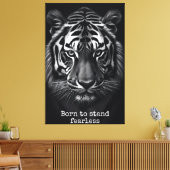 Geboren, um furchtlos zu stehen leinwanddruck (Insitu (Wohnzimmer))