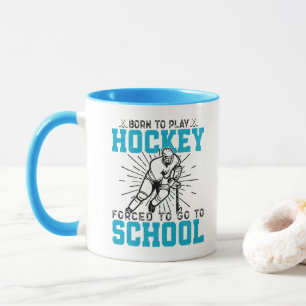 Geboren um Hockey zu spielen Farbige Geburtstagsge Tasse