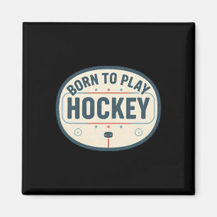 Geboren, um Hockey zu spielen Retro-Eislaufbahn-Sp Magnet