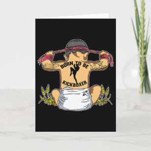 Geboren um Kickboxer Kickboxen Martial Arts Traini Karte