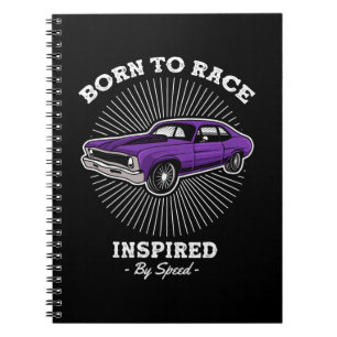 Geboren, um klassisches Muscle-Car-Retro-Design zu Notizblock