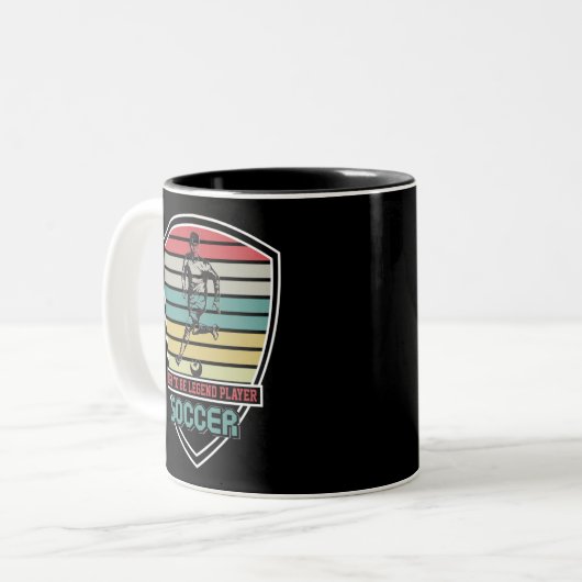 Geboren, um Legende-Player-Fußball-Tasse Zweifarbige Tasse (Vorderseite Links)